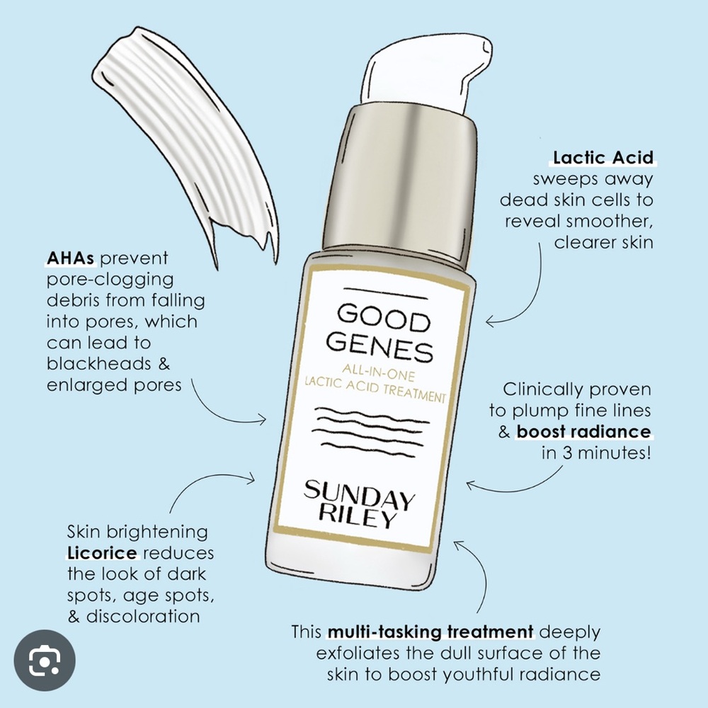 Sunday Riley ~ ‘ALL-IN-ONE LACTIC ACID TREATMENT’ ~ FS ~> 1.0 oz./30 ml ~ NWOB - Picture 8 of 15